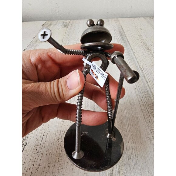 Kalifano frog singer band musical metal art figurine screws bolts‎ unique statue - Picture 7 of 7